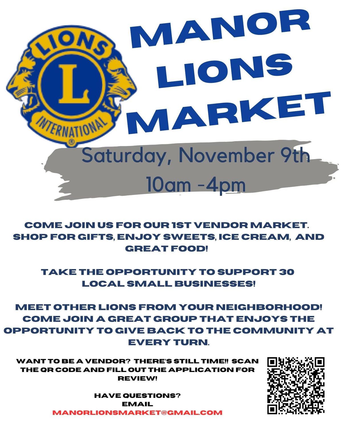 Manor Lions Club Market