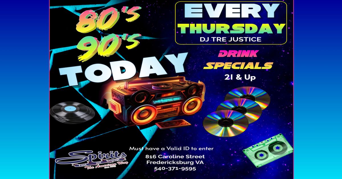 Throwback 80's on Up EVERY Thursday 