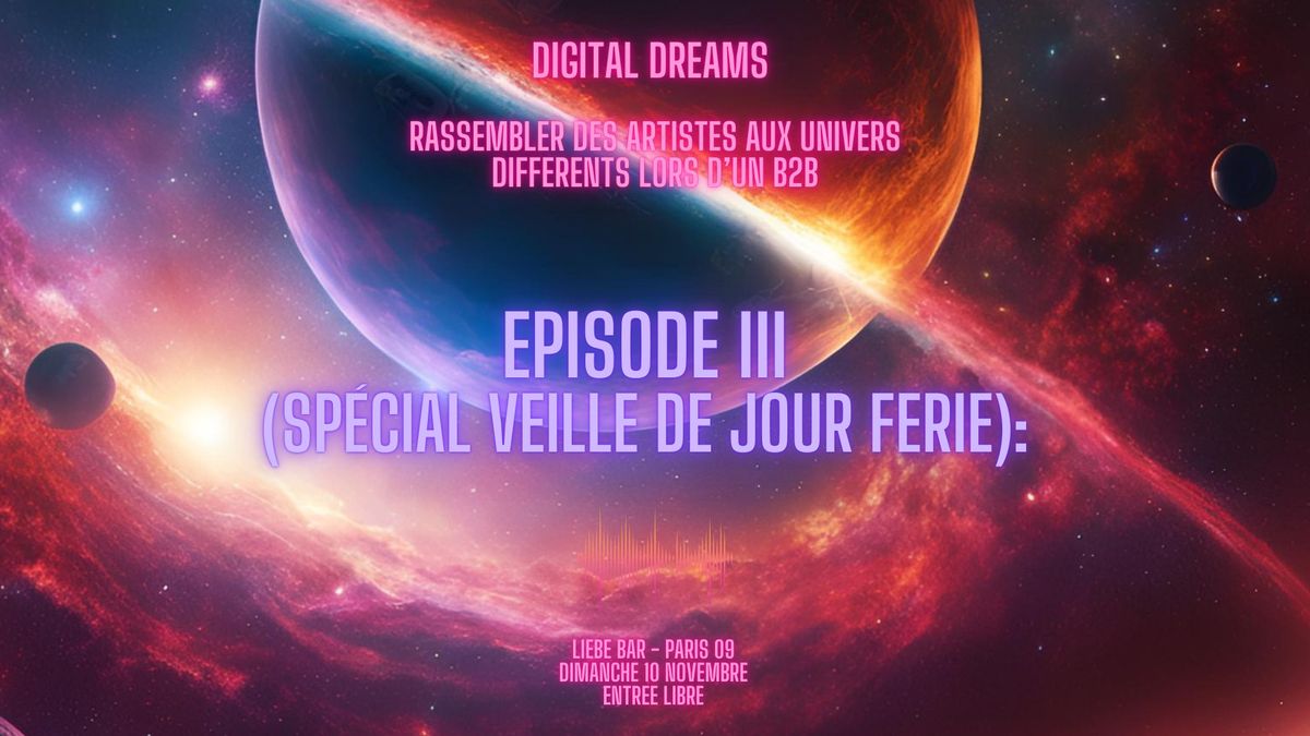 Digital Dreams : La Soir\u00e9e Des B2B - Episode III (sp\u00e9cial veille de jour f\u00e9ri\u00e9)