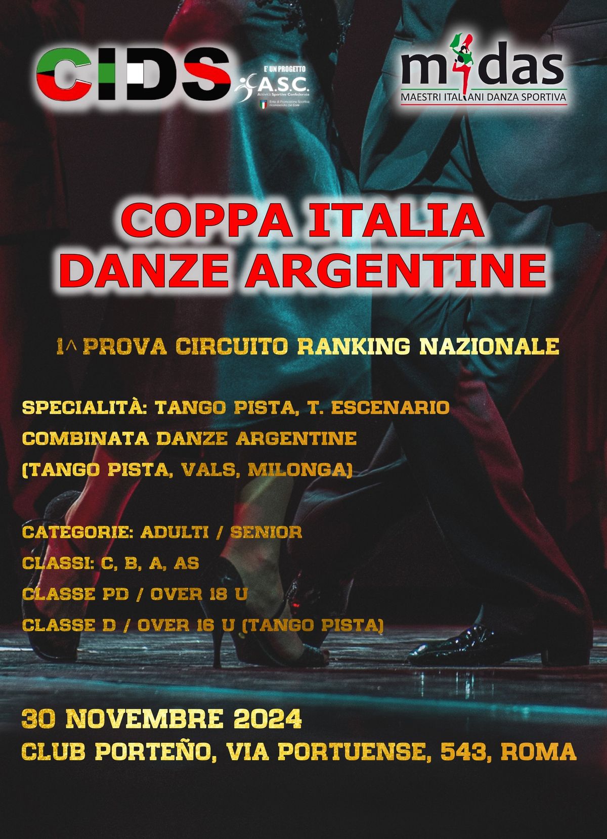 COPPA ITALIA CIDS - DANZE ARGENTINE - 1^ PROVA CIRCUITO RANKING NAZIONALE