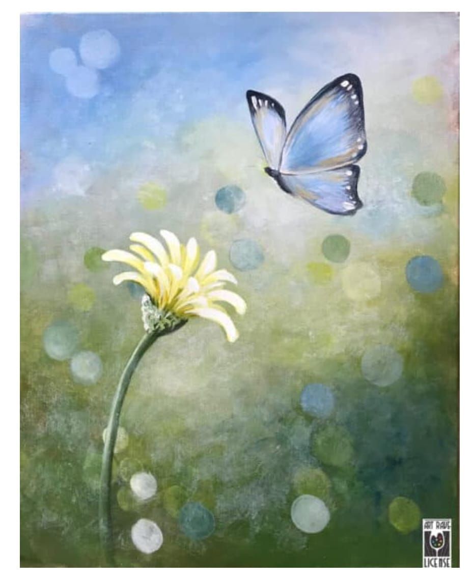 Butterfly Kisses Canvas Painting Class