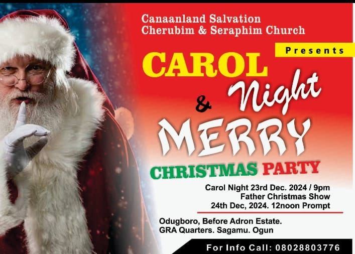 End of the Year Christmas Party and Carol Night & Father Christmas Party