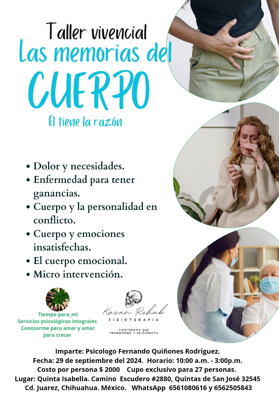 Taller vivencial "Las memorias del CUERPO. \u00c9l tiene la raz\u00f3n".