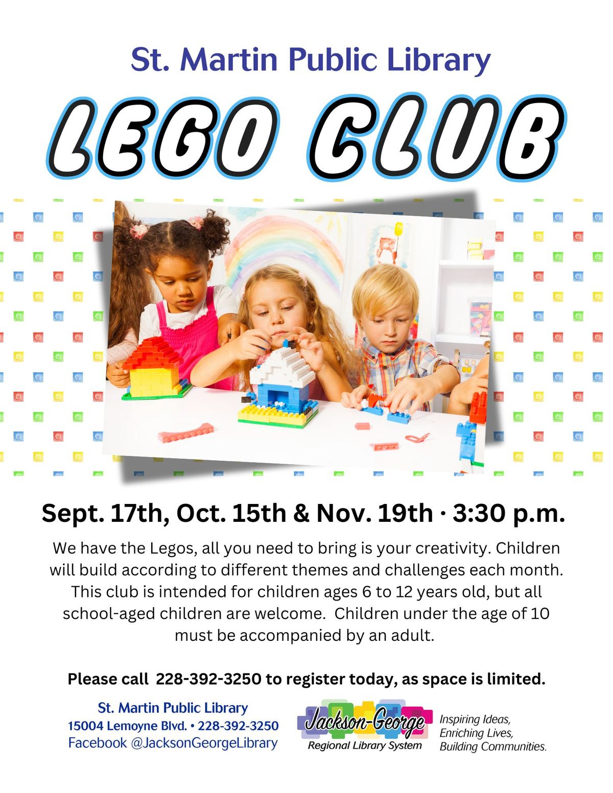 Join the Fun at St. Martin Public Library's LEGO Club!