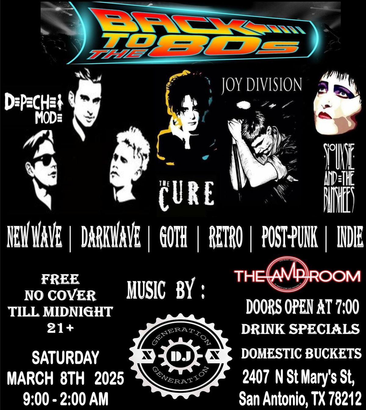 Back to the 80's New Wave |  Dark Wave  |  Goth  |  Retro | Underground Dance Party