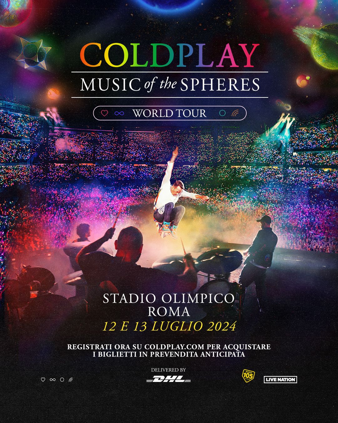 Coldplay live a Roma 12 - 13 & 15 luglio 