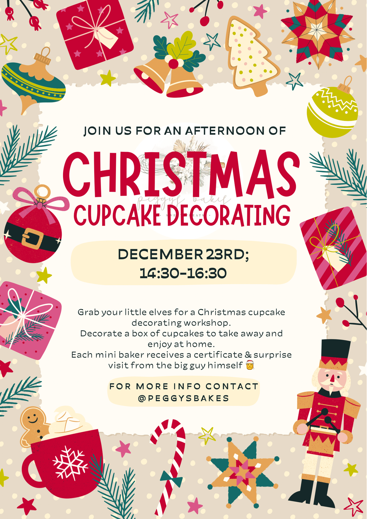 Peggys Bakes Childrens Christmas Cupcake Workshop