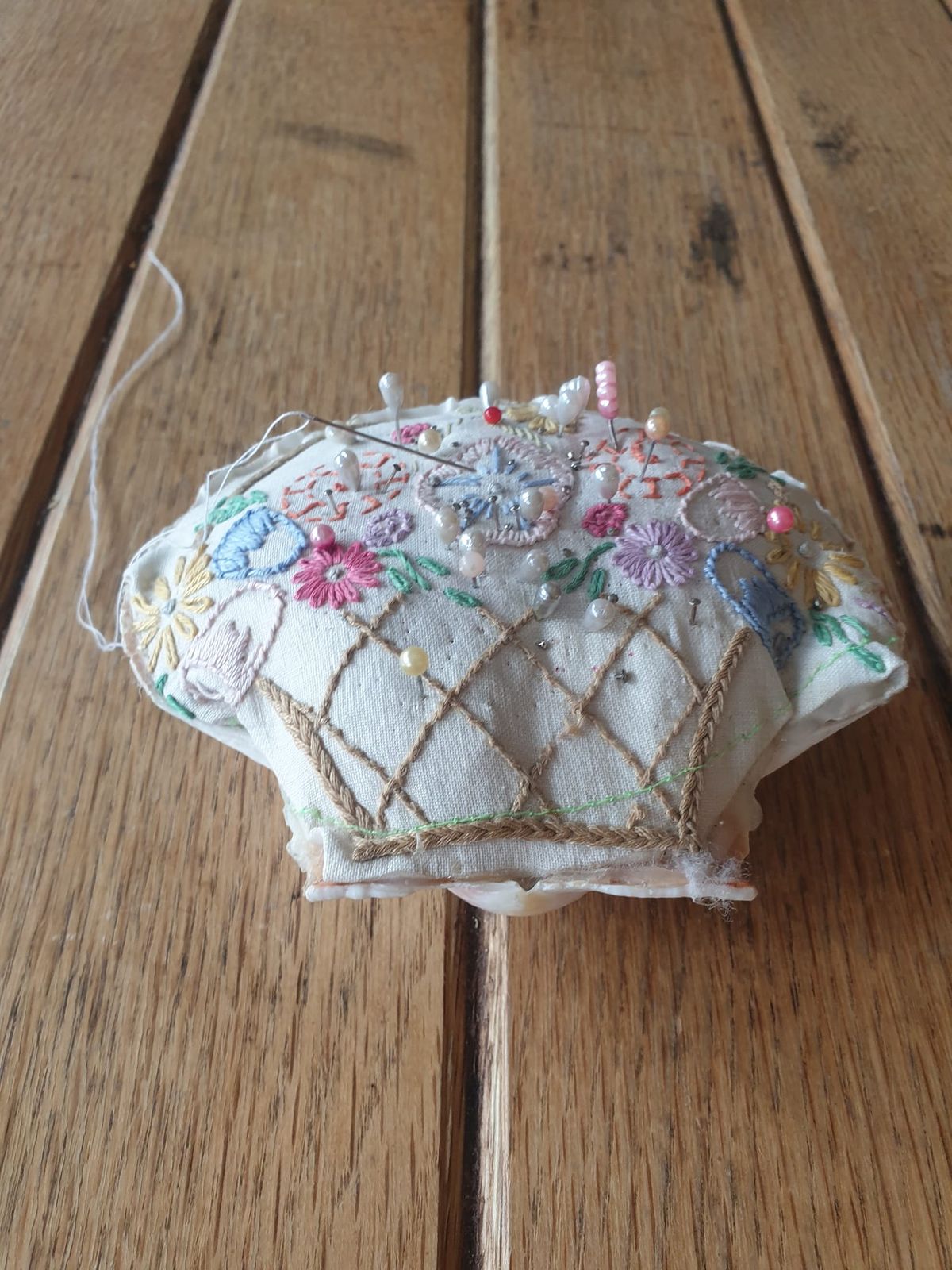 Teacup and Shell pin cushions 
