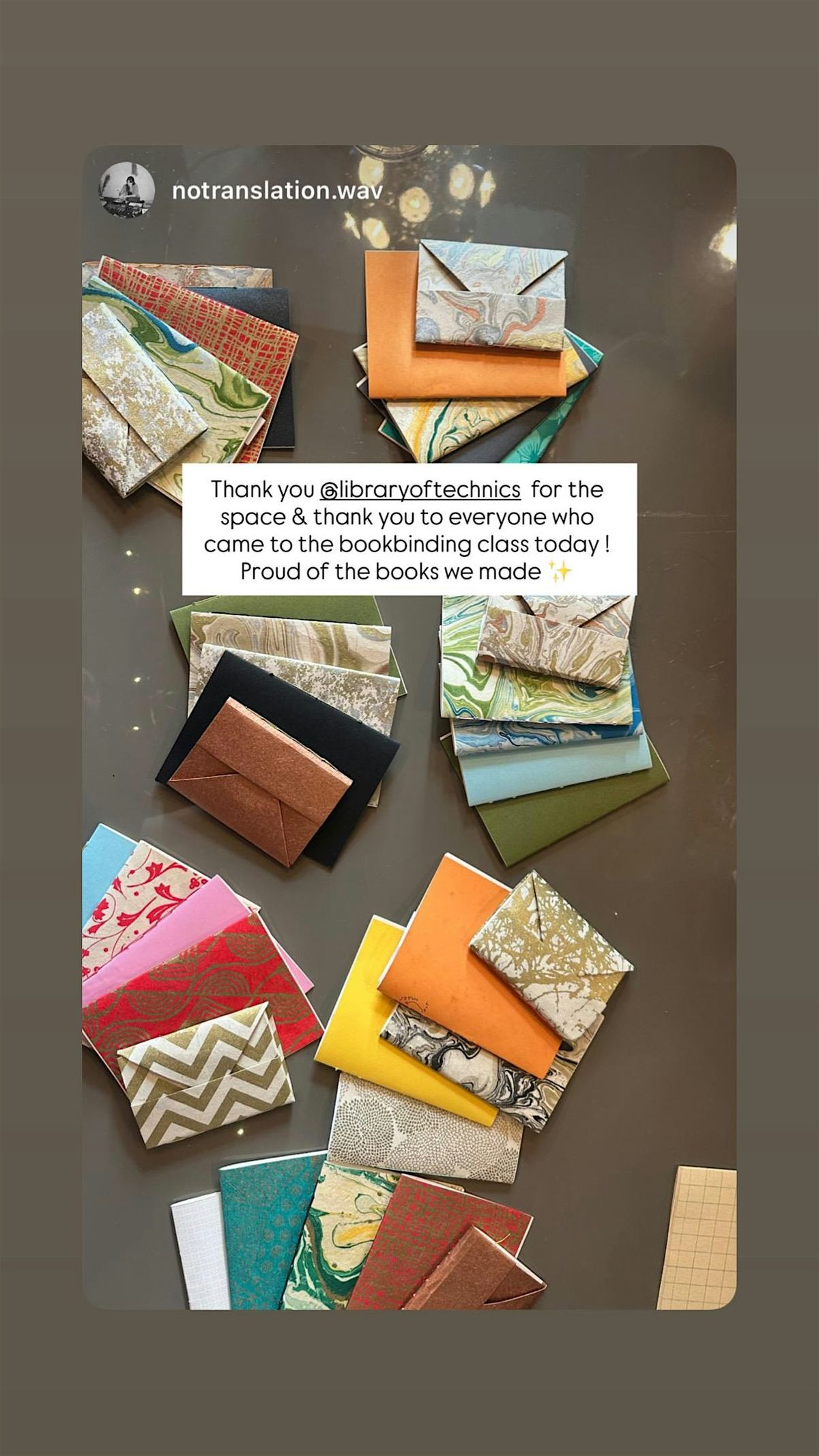Art of Bookbinding - Emma Palm at Library of Technics - Intro Workshop 5\/16