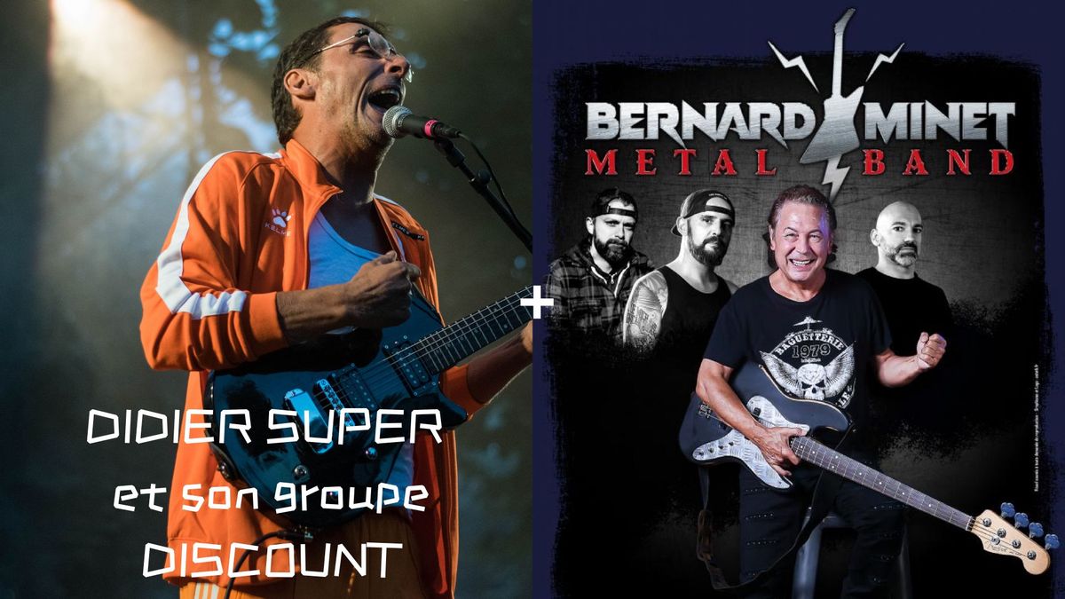 DIDIER SUPER et son groupe DISCOUNT + BERNARD MINET M\u00e9tal Band \ud83e\udd16 La Ruche Verri\u00e8re - Lodelinsart