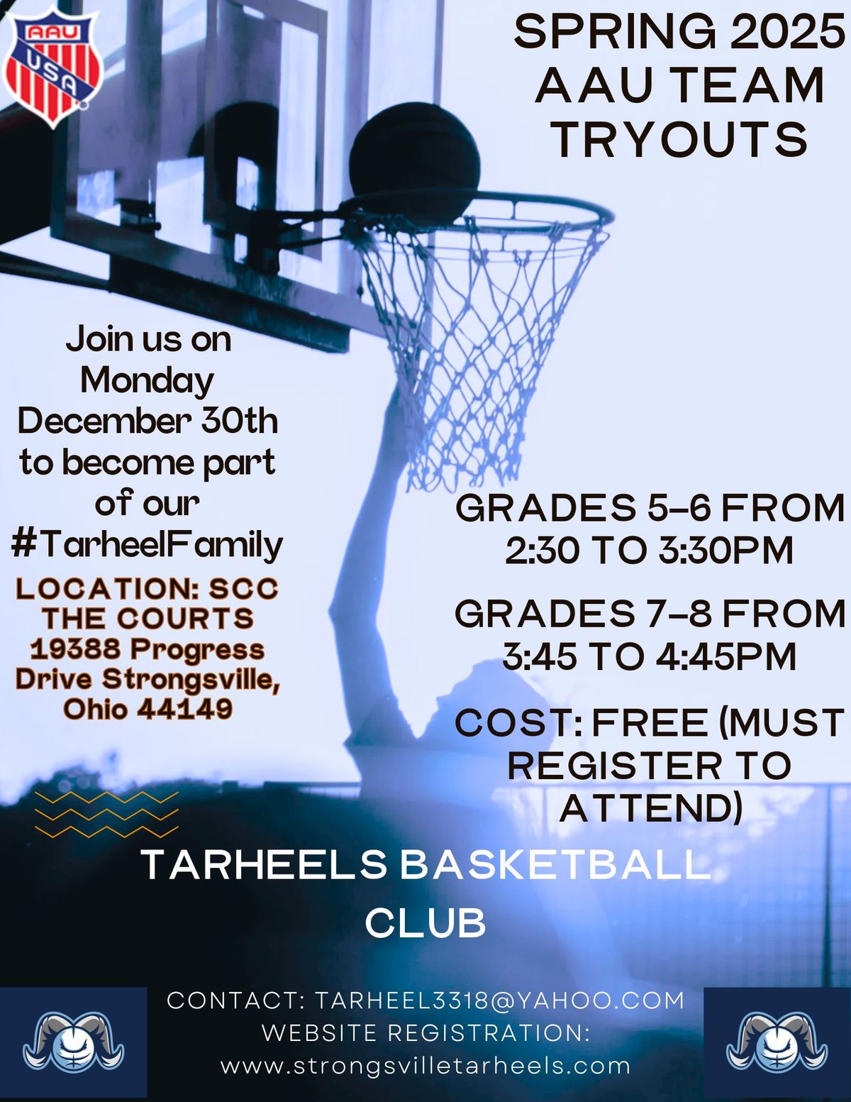 Tarheels Basketball Club Tryouts