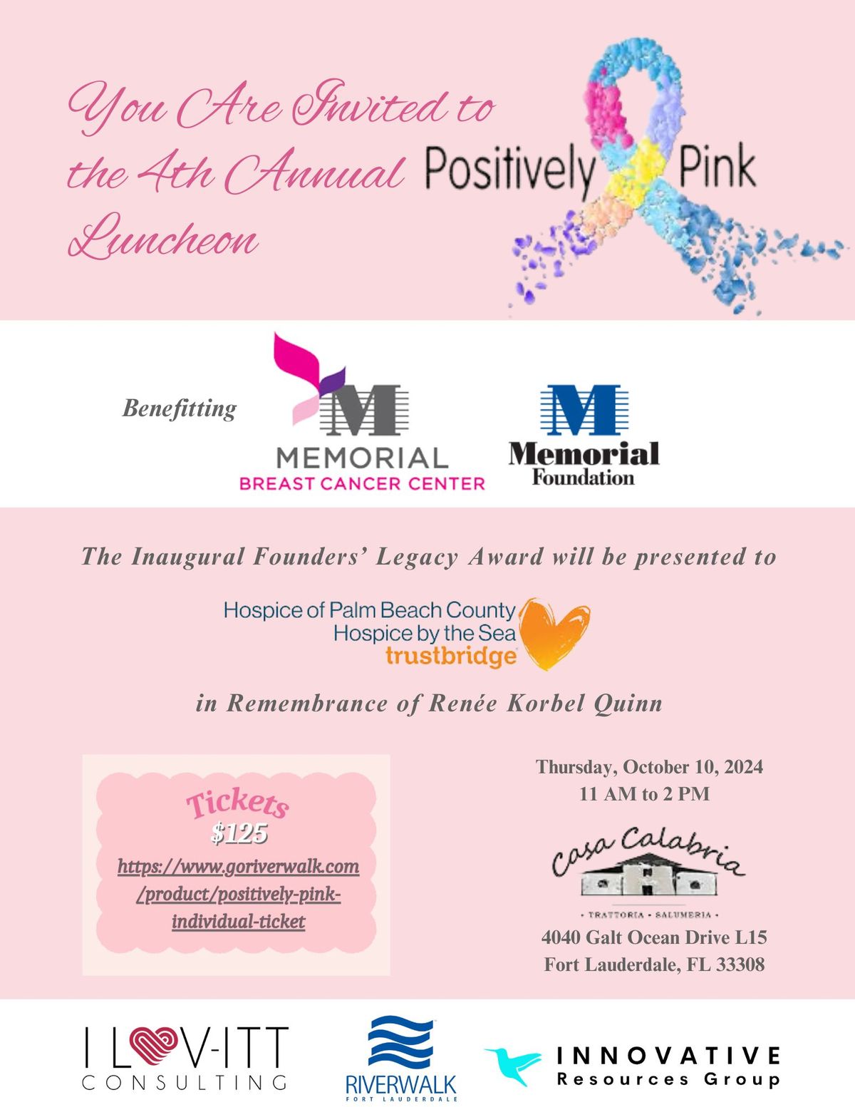 4th Annual Positively Pink Luncheon