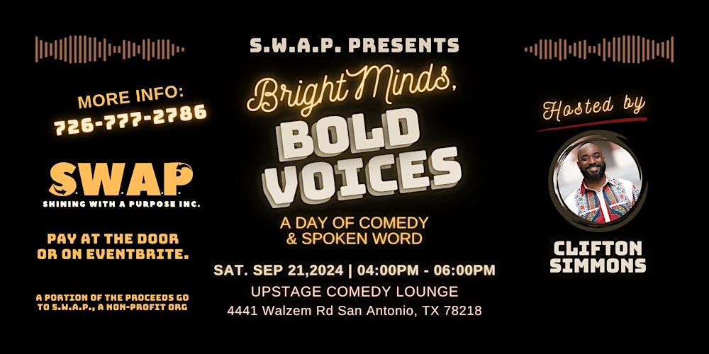 Bright Minds, Bold Voices: A Day of Comedy & Spoken Word