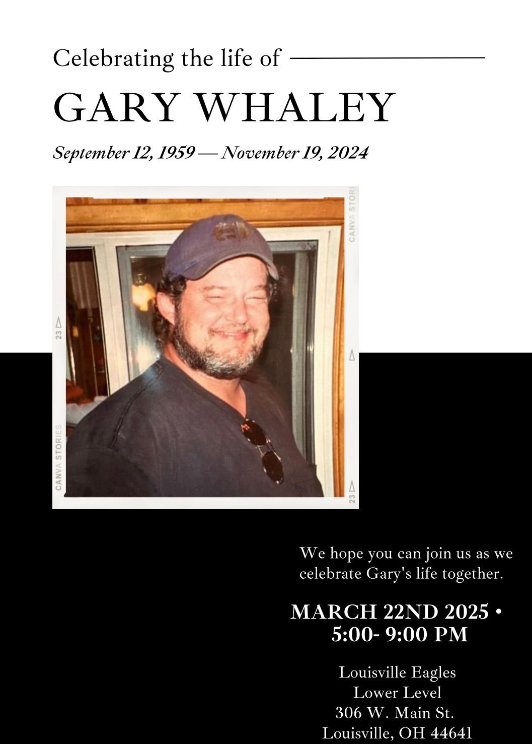 Celebration of Life- Gary Whaley 