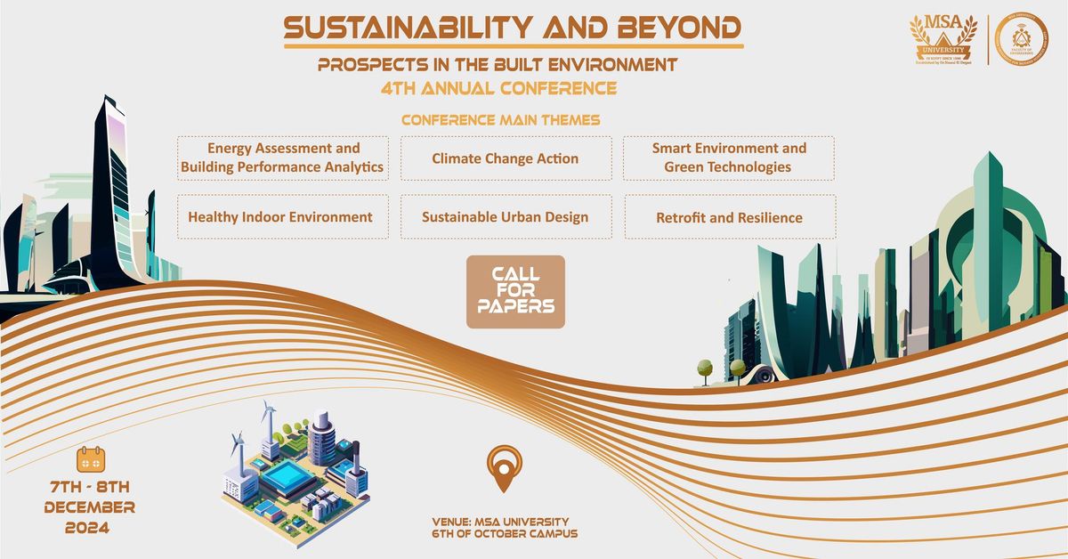 Sustainability and Beyond: Prospects in the Built Environment Conference