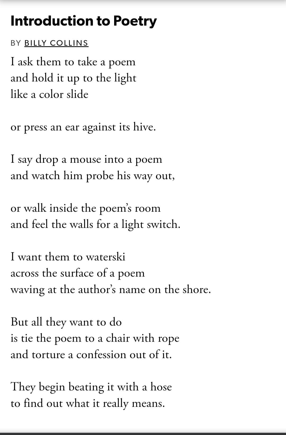 Billy Collins - Poet