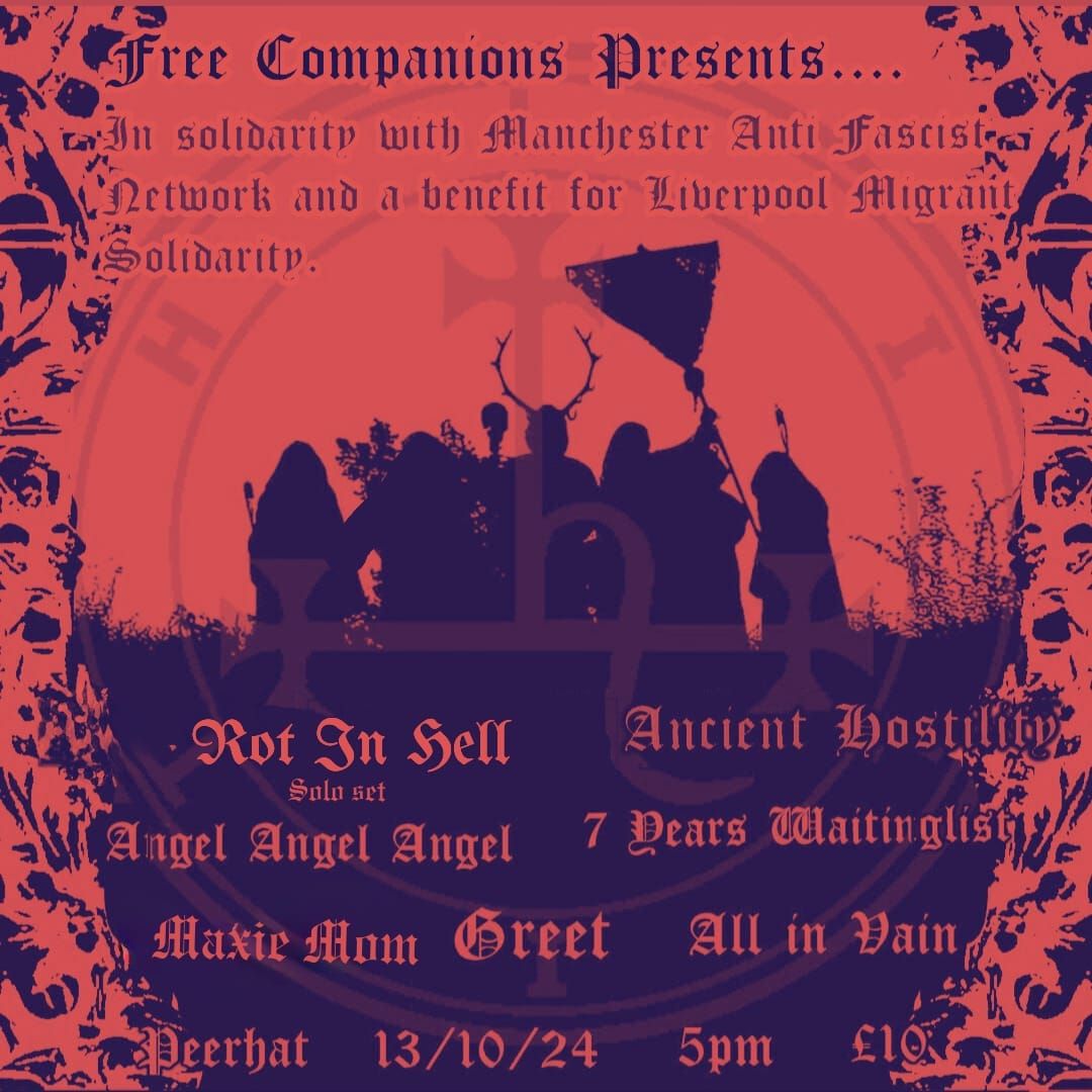 Antifacist folk & noise night - All in Vain, Greet, Rot In Hell,Ancient Hostility & more!