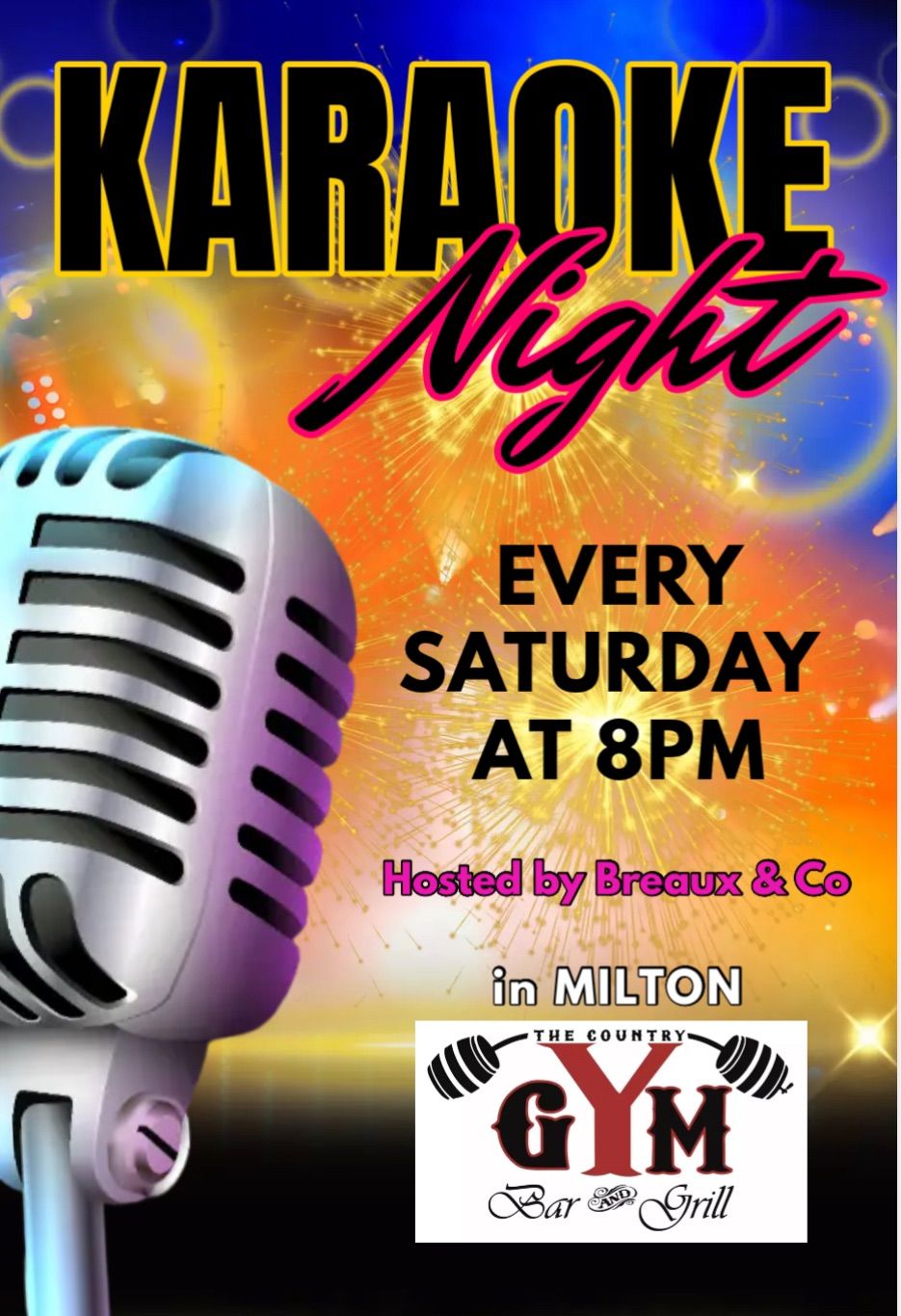 Karaoke Night at The Country Gym in Milton