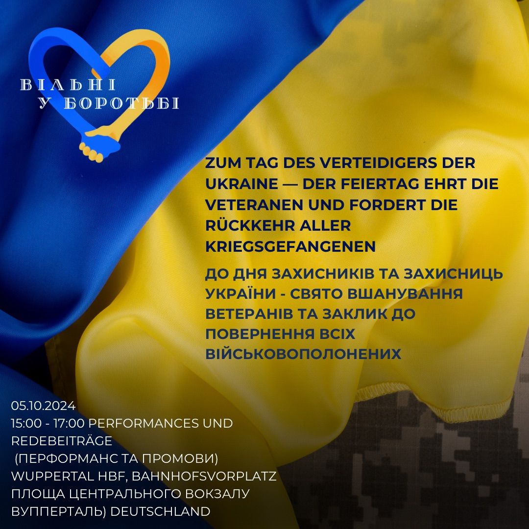 Demonstration zum Tag der Verteidiger und Verteidigerinnen der Ukraine