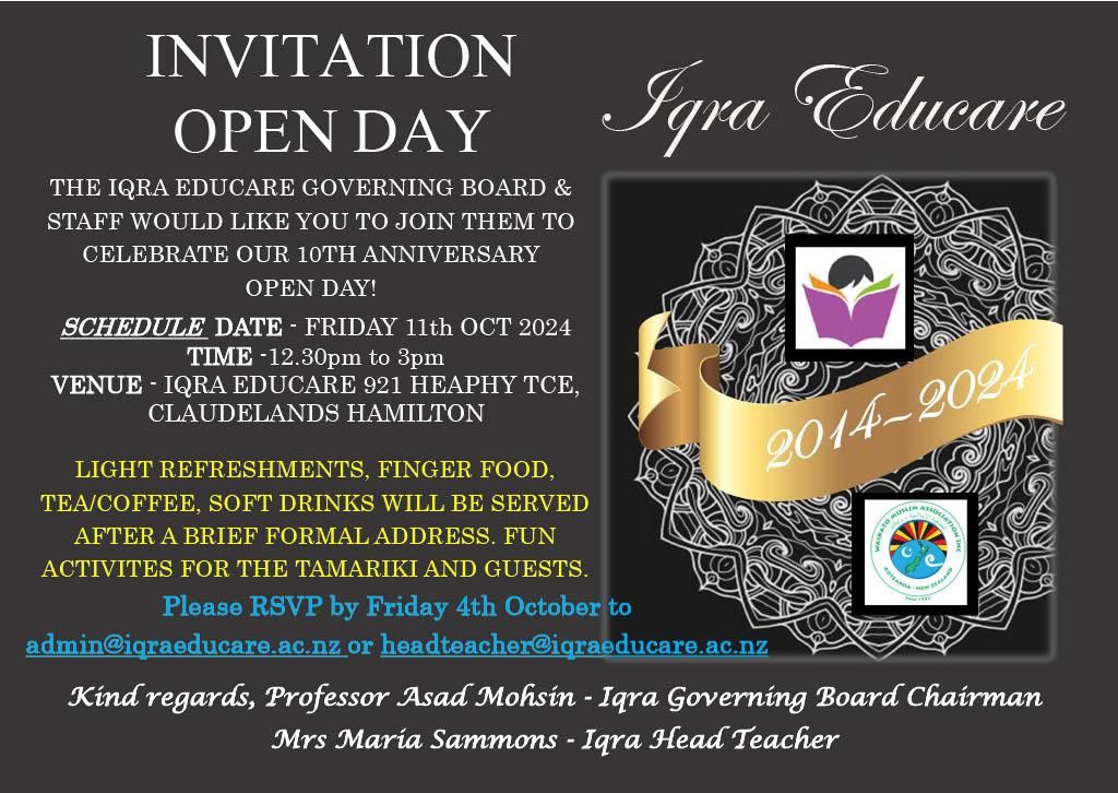 IQRA Educare's 10th Anniversary Open Day