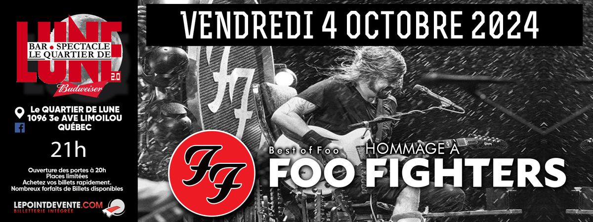 Hommage aux Foo Fighters par Best Of Foo au Bar Spectacle Le Quartier de Lune \u00e0 Qu\u00e9bec Limoilou