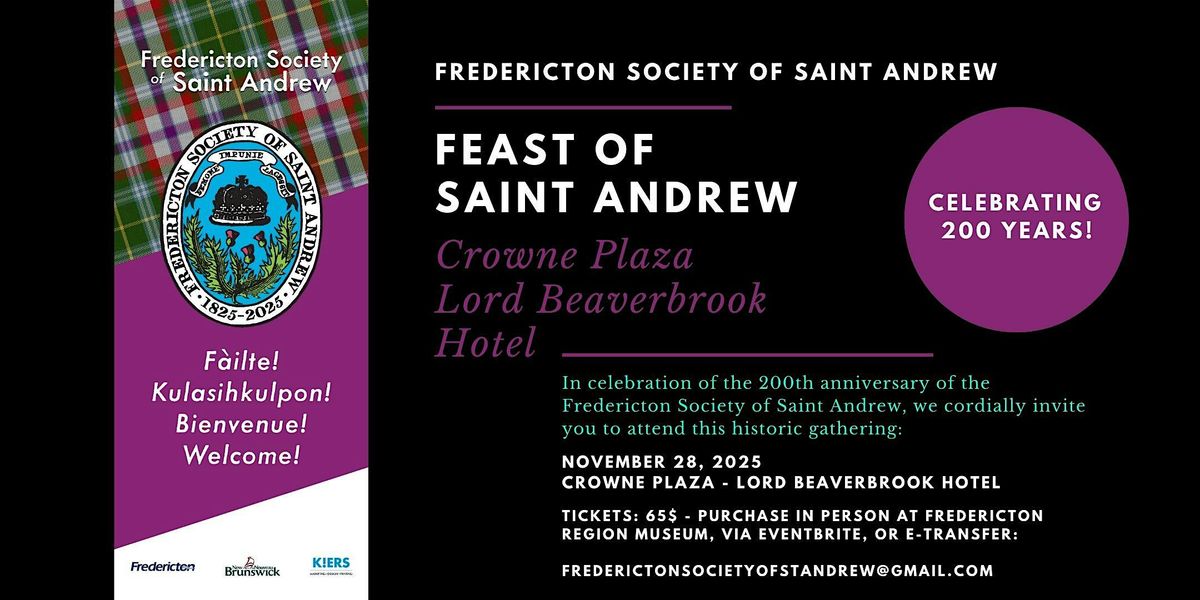 Fredericton Society of Saint Andrew Feast 2025