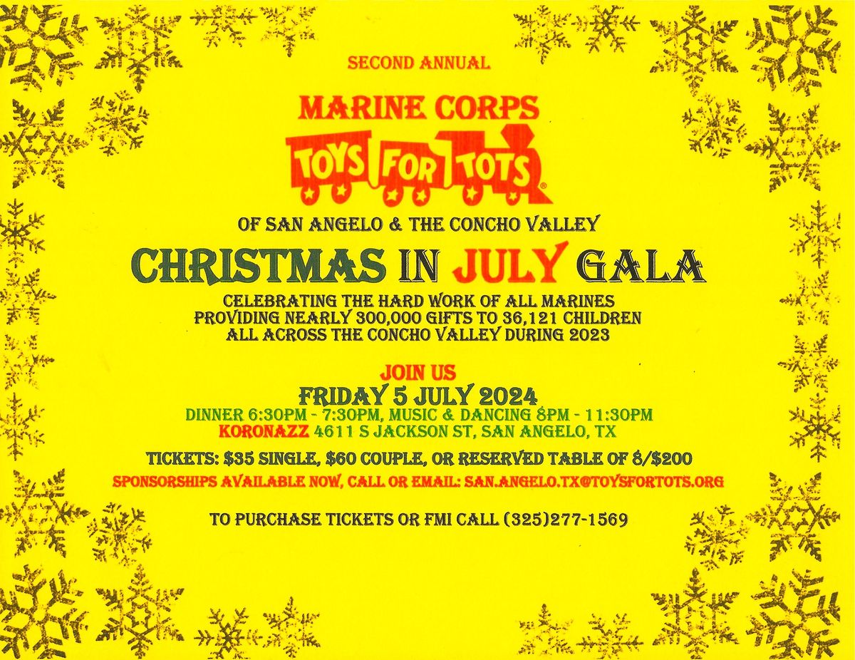 Second Annual CHRISTMAS IN JULY GALA