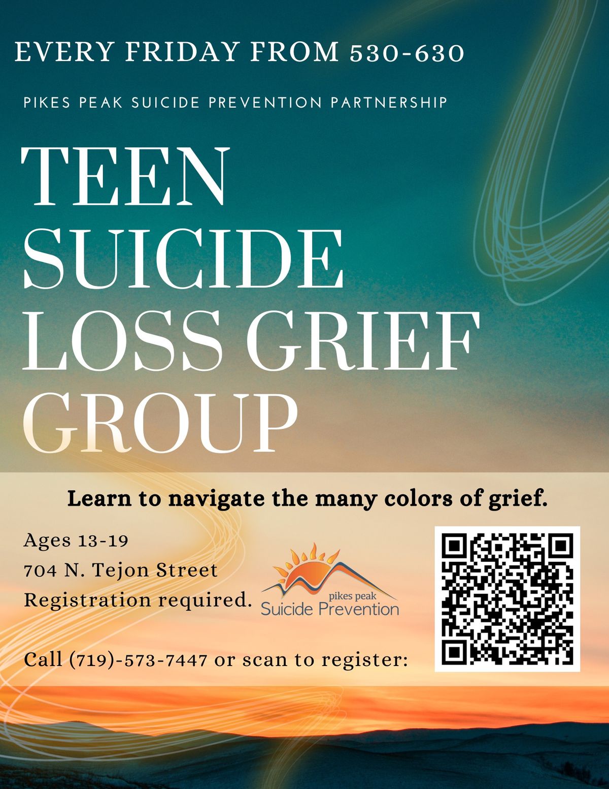 Teen Suicide Loss Grief Group 