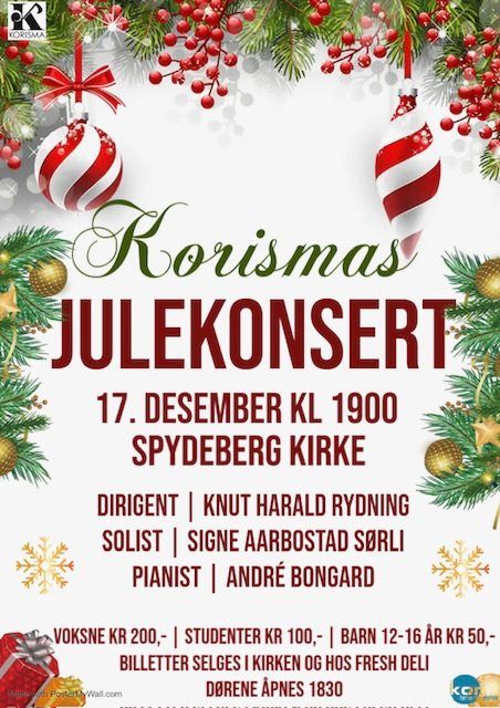 \u00c5rets julekonsert med Korisma i Spydeberg kirke