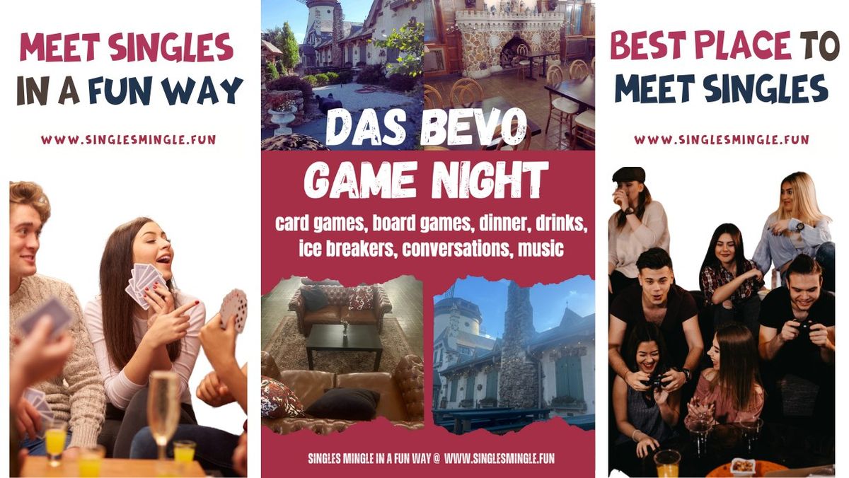 Singles Game Night at Das Bevo on Thursday in South City