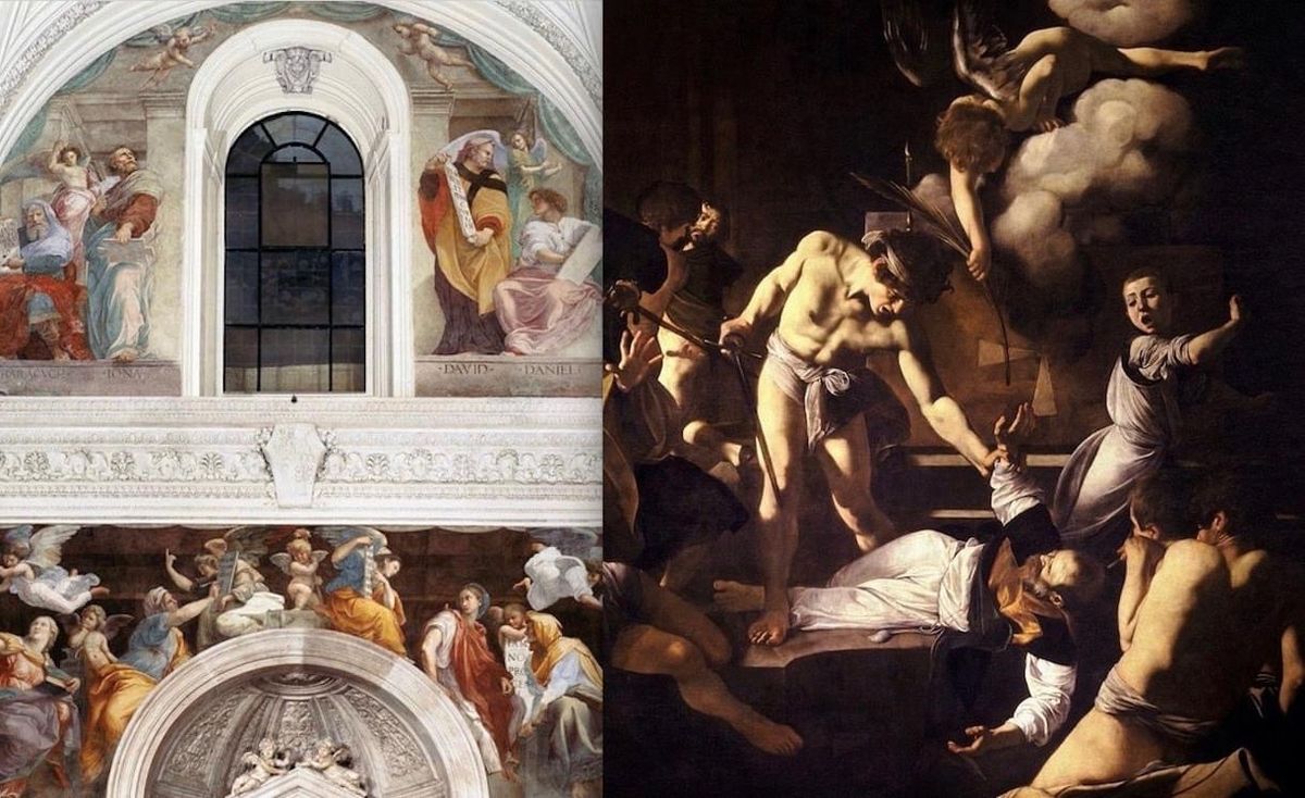 Raphael and Caravaggio: two geniuses in Rome in XVI and XVII century