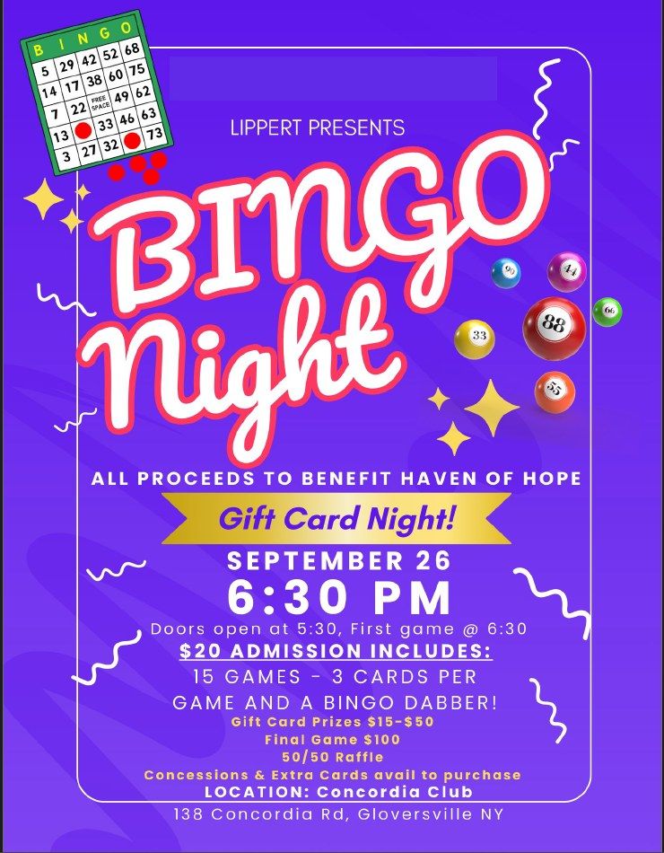 Gift Card Bingo Night hosted by Lippert Components (Formerly Taylor Made)