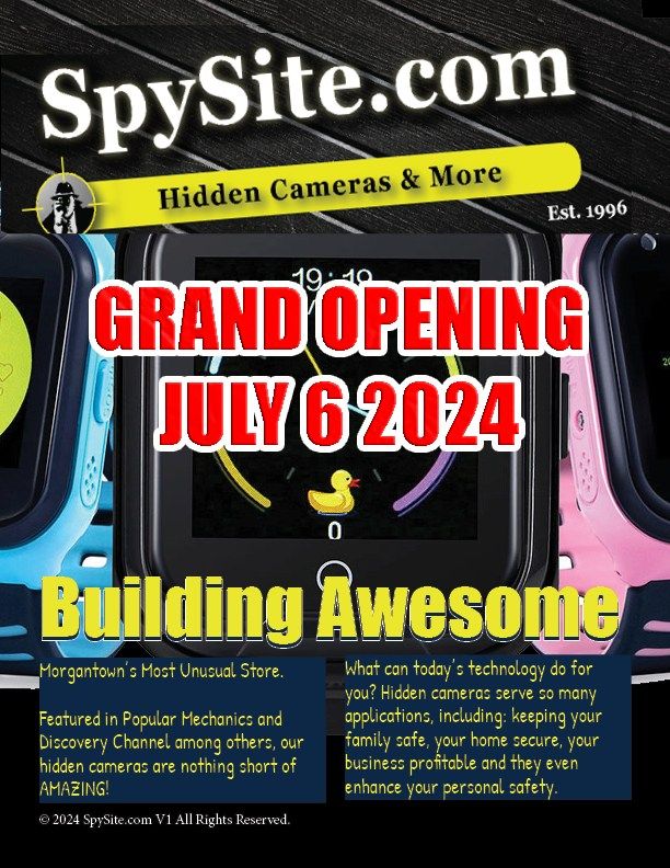 Grand Opening of Spy Site - Morgantown's Newest Specialty Store!