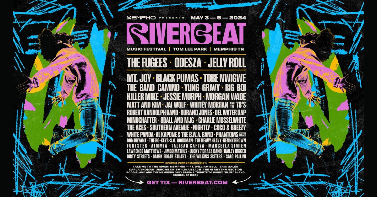 RiverBeat Music Festival May 3-5, 2024 - Tom Lee Park - Memphis, TN