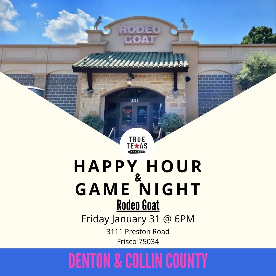 (Denton \/ Collin) Happy Hour & Game Night