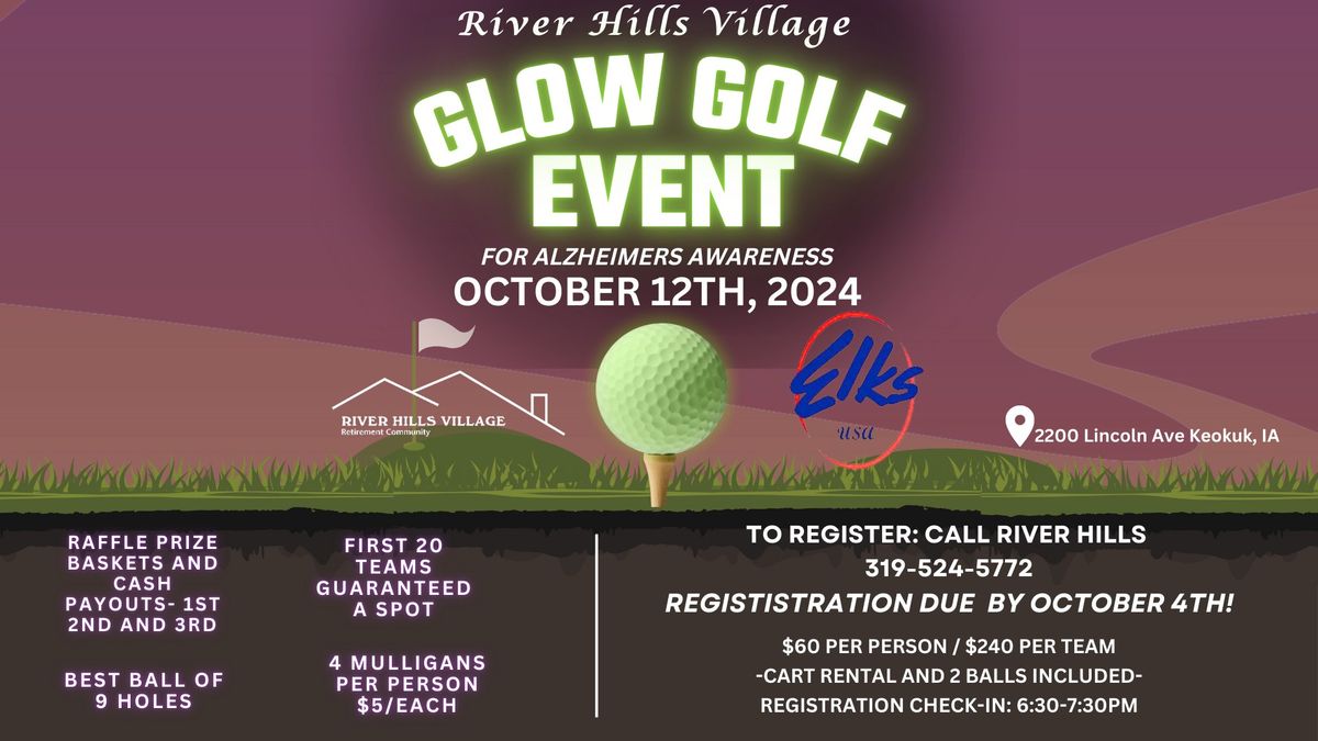 GLOW Golf Event for Alzheimer's Awareness 