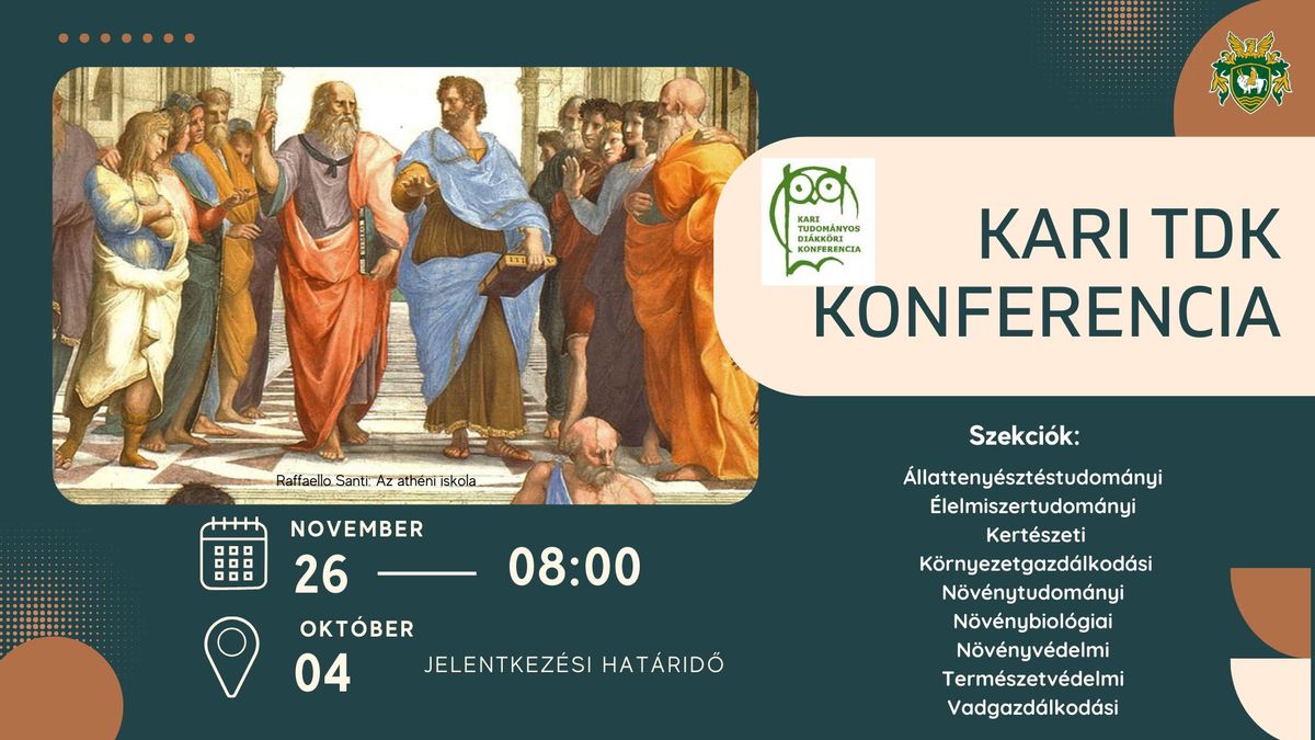 DE M\u00c9K Kari TDK Konferencia