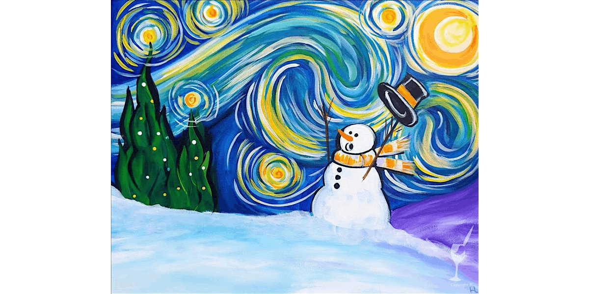 Van Gogh Meets Frosty - Paint and Sip in Austin | Classpop!\u2122