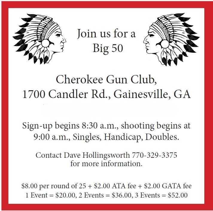 Cherokee Gun Club Thursday Big 50 Feb 2025