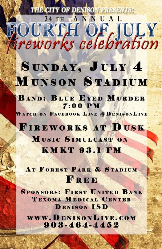 Downtown Denison Fourth of July Fireworks Celebration, Munson Stadium