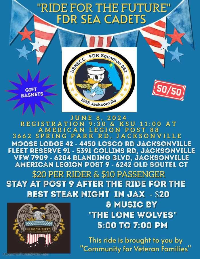 FDR Sea Cadets "Ride for the Future" After Party!