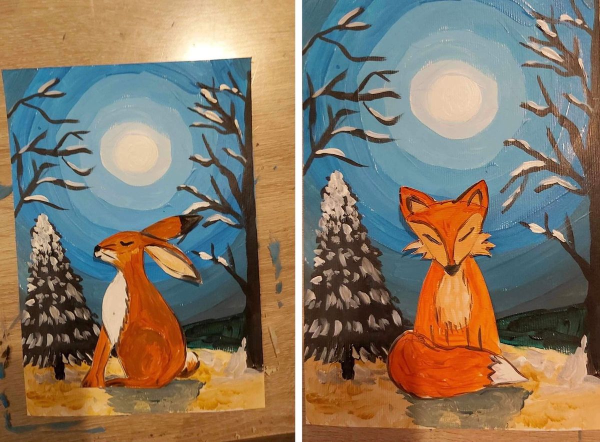 Childrens Art Class - Winter Scene 