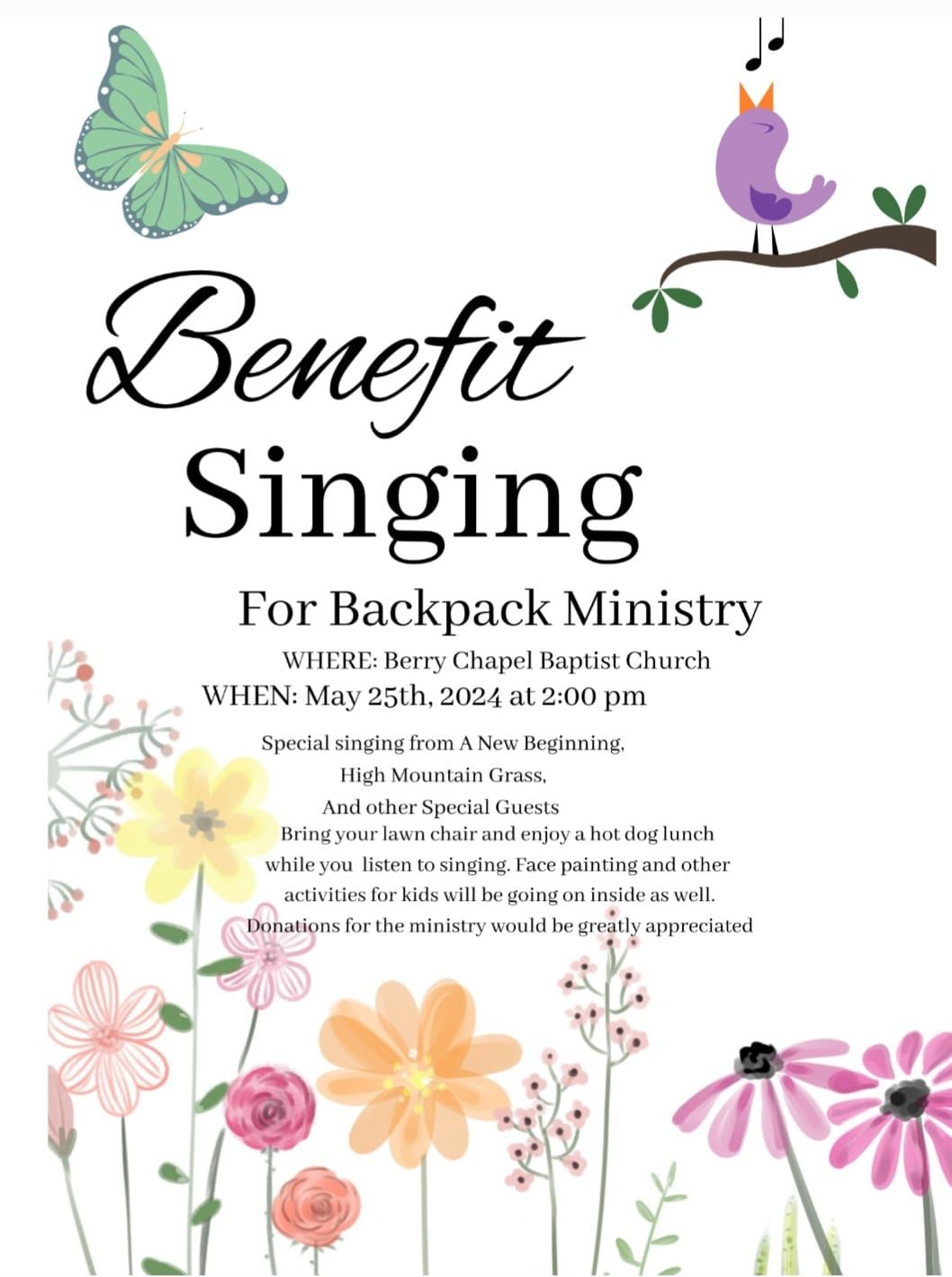 Benefit Singing