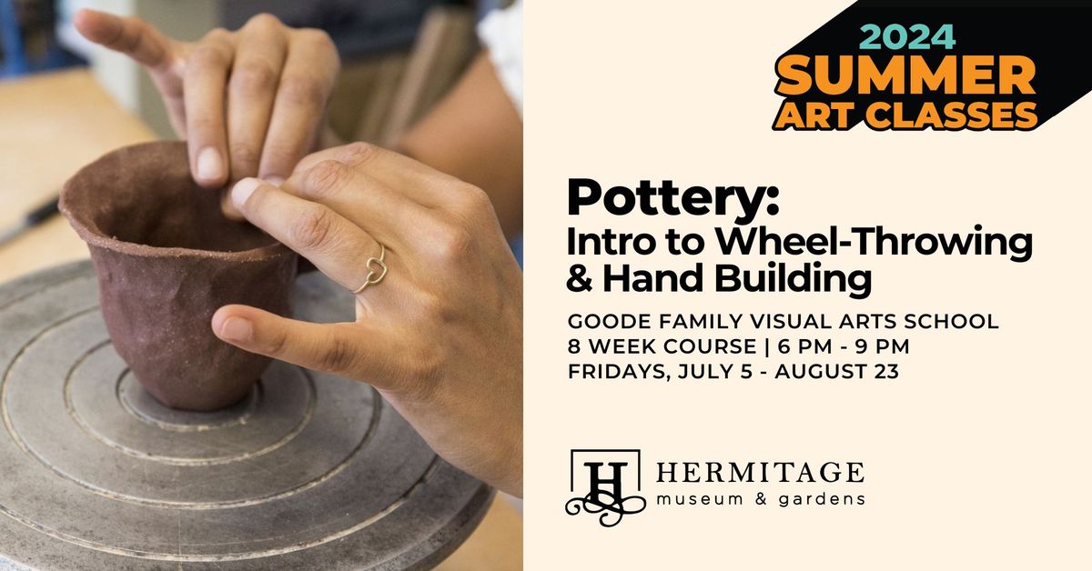 Pottery: Intro to Wheel-throwing and Hand Building Class at the Visual Arts School