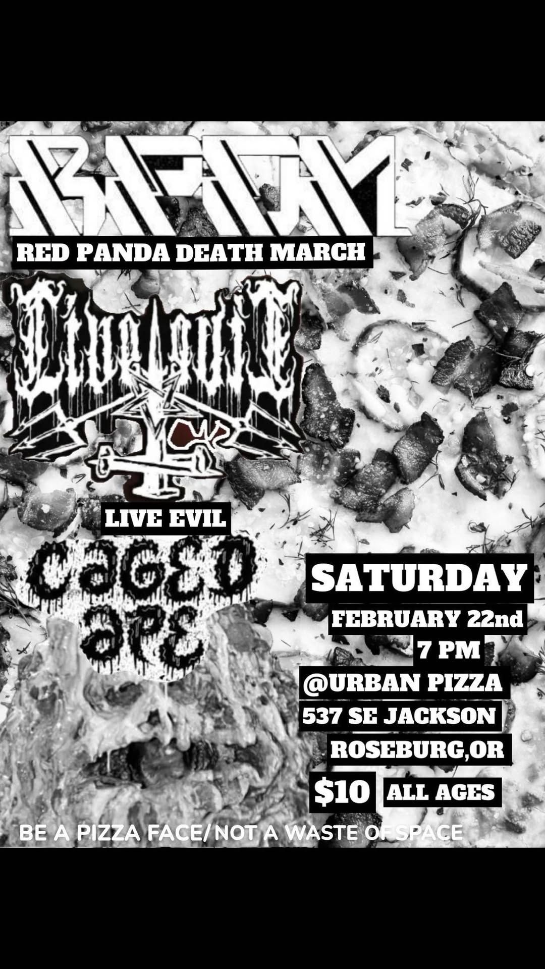 LIVE EVIL, CAGED APE, & RED PANDA DEATH MARCH