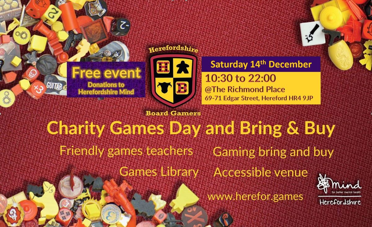 Geek Market and Accessible Charity Board game day For Herefordshire Mind