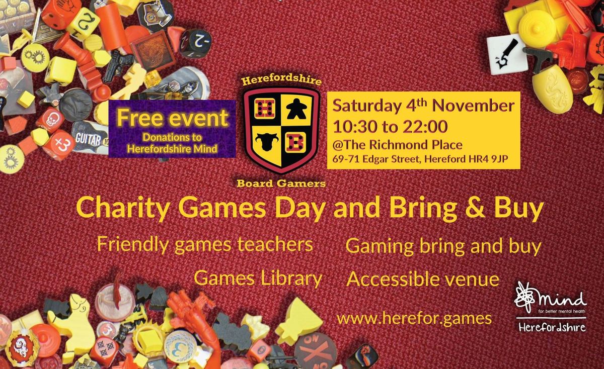 Geek Market and Accessible Charity Board game day For Herefordshire Mind