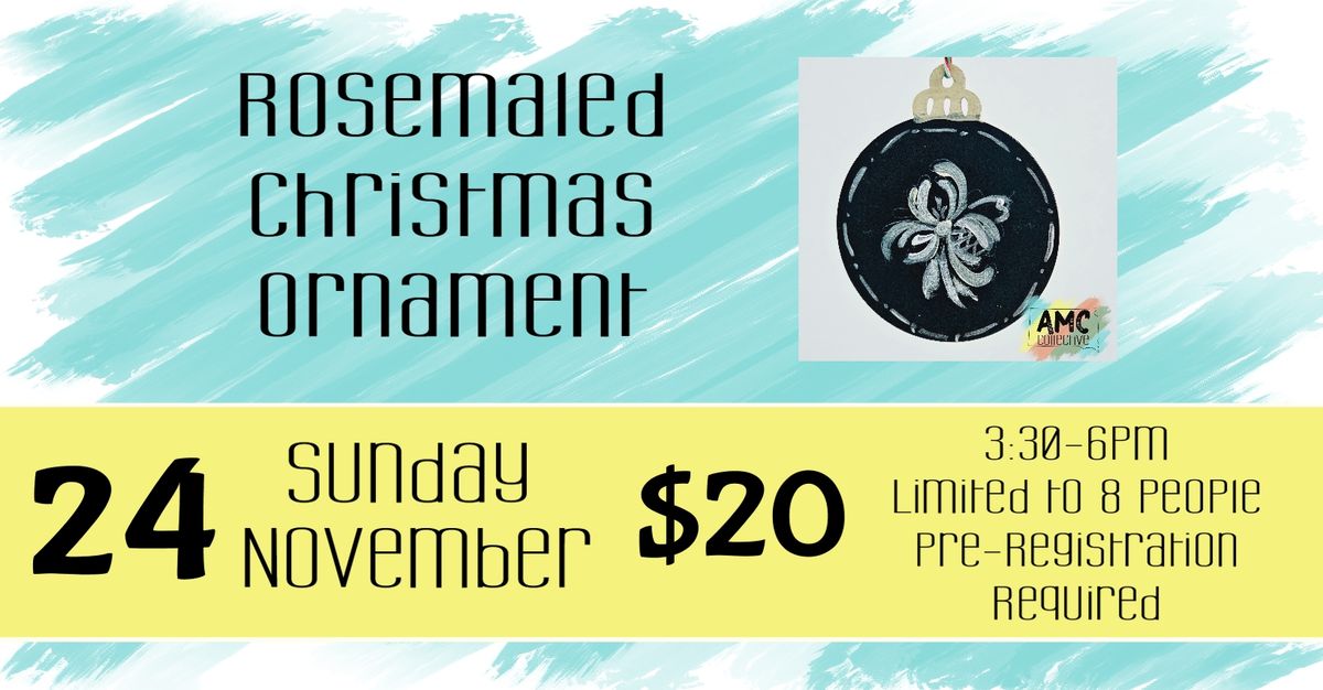 Rosemaled Christmas Ornament