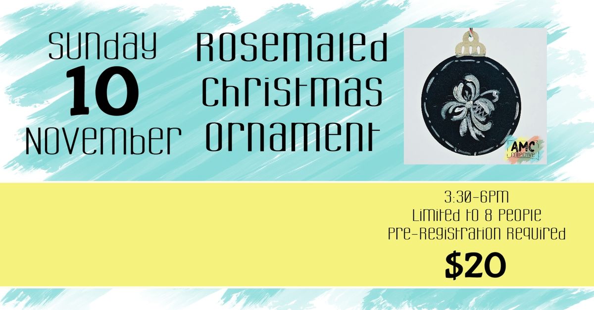 Rosmaled Christmas Ornament