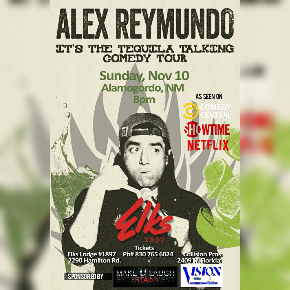 Alex Reymundo Comedy Show!! Nov 10th Alamogordo NM